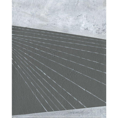 Gray Matter Lines II Black Modern Wood Framed Art Print by Fuchs, Jodi