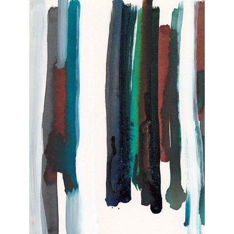 Lyrical Lines III White Modern Wood Framed Art Print by Fuchs, Jodi