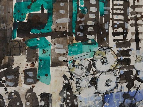 Bahrain I Black Ornate Wood Framed Art Print with Double Matting by Ferrell, Erin McGee