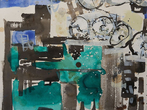 Bahrain II White Modern Wood Framed Art Print with Double Matting by Ferrell, Erin McGee