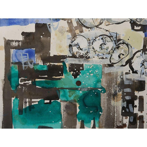 Bahrain II Black Modern Wood Framed Art Print by Ferrell, Erin McGee