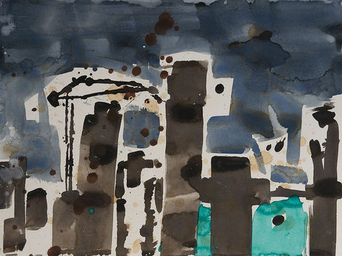 Bahrain III Black Ornate Wood Framed Art Print with Double Matting by Ferrell, Erin McGee