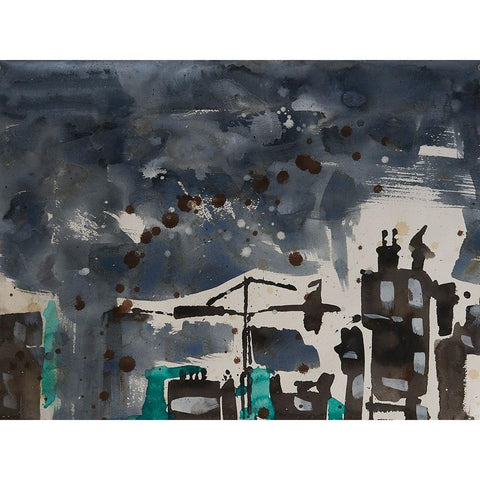 Bahrain IV Black Modern Wood Framed Art Print by Ferrell, Erin McGee