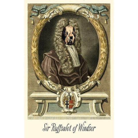 Royal Dog Portrait I Black Modern Wood Framed Art Print by Longley, Alicia