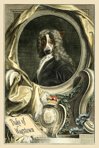 Royal Dog Portrait II Black Ornate Wood Framed Art Print with Double Matting by Longley, Alicia