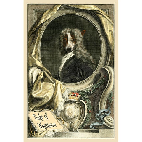Royal Dog Portrait II Gold Ornate Wood Framed Art Print with Double Matting by Longley, Alicia