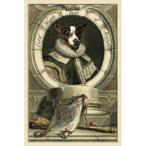 Royal Dog Portrait IV Black Modern Wood Framed Art Print by Longley, Alicia
