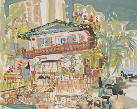 Hawaii II White Modern Wood Framed Art Print with Double Matting by Ferrell, Erin McGee