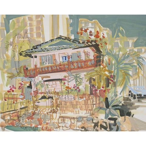 Hawaii II Black Modern Wood Framed Art Print with Double Matting by Ferrell, Erin McGee