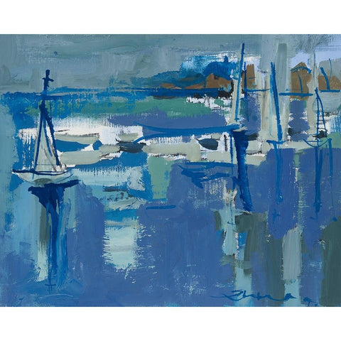 Ocean Sail Gold Ornate Wood Framed Art Print with Double Matting by Ferrell, Erin McGee