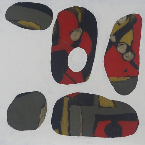 Painted Stones II Gold Ornate Wood Framed Art Print with Double Matting by Ferrell, Erin McGee