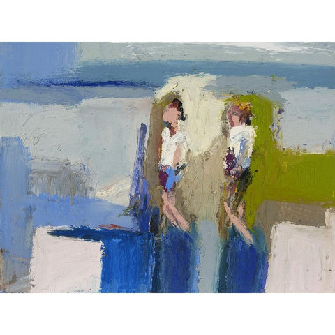 Shell Gathers II Black Modern Wood Framed Art Print with Double Matting by Ferrell, Erin McGee