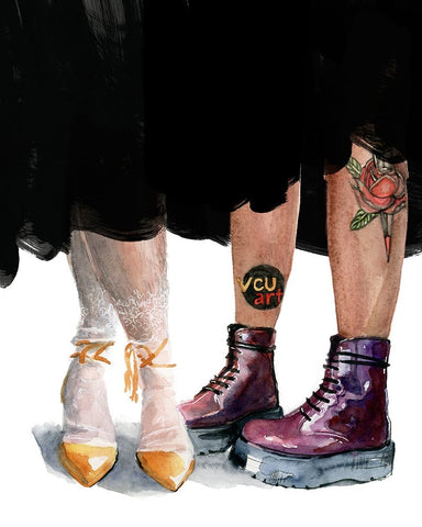 Graduation Day II White Modern Wood Framed Art Print with Double Matting by Parker, Jennifer Paxton