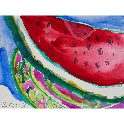 Watermelon VI White Modern Wood Framed Art Print by Ferrell, Erin McGee