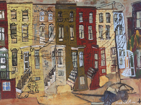 Portland I White Modern Wood Framed Art Print with Double Matting by Ferrell, Erin McGee