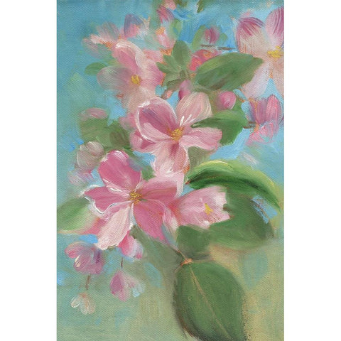 Sweeping Florals Black Modern Wood Framed Art Print by Iafrate, Sandra