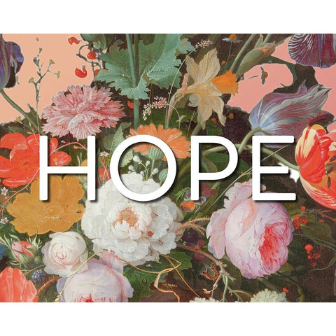 Hope Flowers White Modern Wood Framed Art Print by Iafrate, Sandra