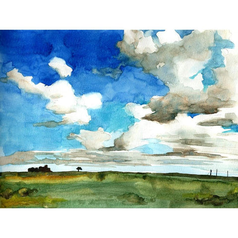 Bold Sky View I White Modern Wood Framed Art Print by McCreery, Paul