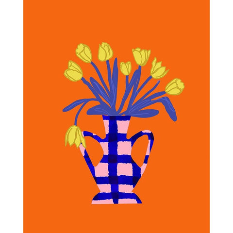 The Daily Tulip I Black Modern Wood Framed Art Print by Sizemore, Natalie