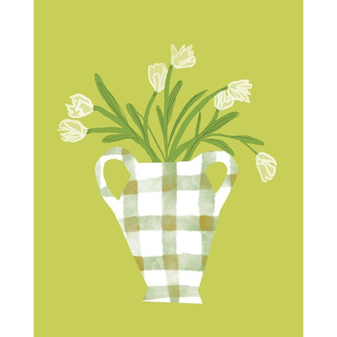 The Daily Tulip II White Modern Wood Framed Art Print by Sizemore, Natalie