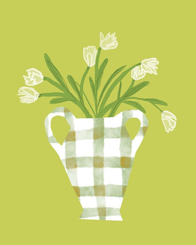 The Daily Tulip II White Modern Wood Framed Art Print with Double Matting by Sizemore, Natalie