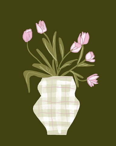 The Daily Tulip III Black Ornate Wood Framed Art Print with Double Matting by Sizemore, Natalie