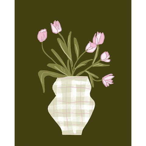 The Daily Tulip III Black Modern Wood Framed Art Print by Sizemore, Natalie