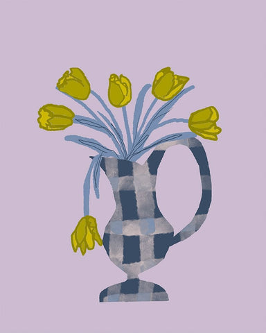 The Daily Tulip IV Black Ornate Wood Framed Art Print with Double Matting by Sizemore, Natalie