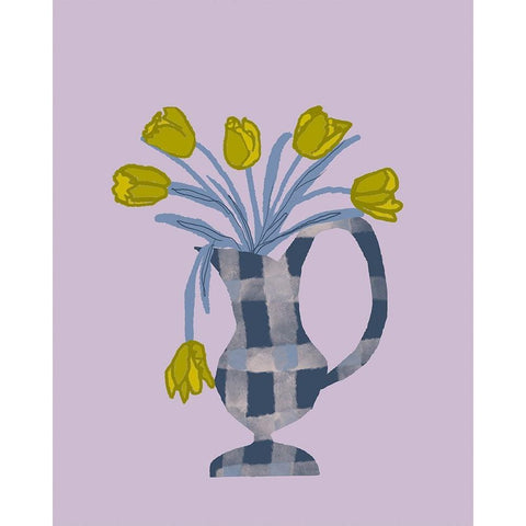 The Daily Tulip IV White Modern Wood Framed Art Print by Sizemore, Natalie