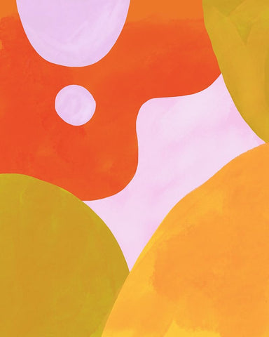 Tilting Planet I White Modern Wood Framed Art Print with Double Matting by Sizemore, Natalie