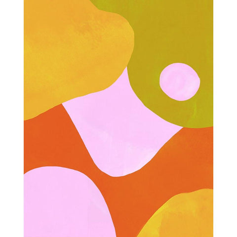 Tilting Planet II Black Modern Wood Framed Art Print with Double Matting by Sizemore, Natalie