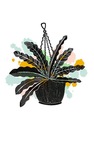 Plant Pop III Black Ornate Wood Framed Art Print with Double Matting by Ewer, Rebekah