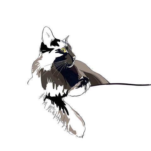 Asher I Black Modern Wood Framed Art Print with Double Matting by Kalina, Emily