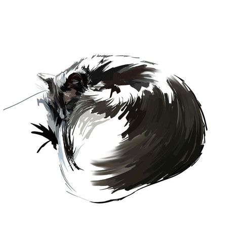 Asher II Black Modern Wood Framed Art Print with Double Matting by Kalina, Emily