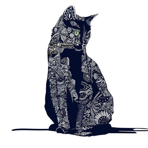 Zentangle I Gold Ornate Wood Framed Art Print with Double Matting by Kalina, Emily