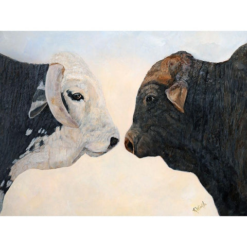 Eye to Eye Black Modern Wood Framed Art Print with Double Matting by Winkler, Kathy