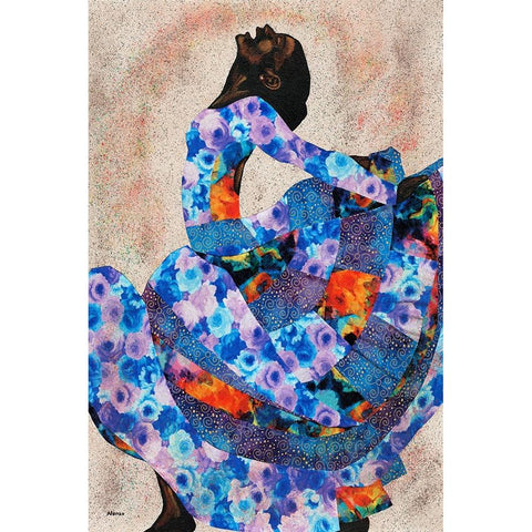 Her Beauty II Gold Ornate Wood Framed Art Print with Double Matting by Saunders, Alonzo