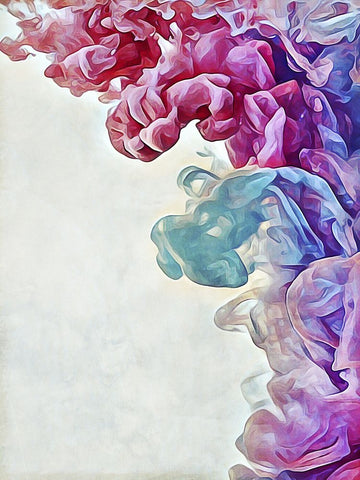 Cotton Candy Clouded Water I White Modern Wood Framed Art Print with Double Matting by Aldridge, Ashley