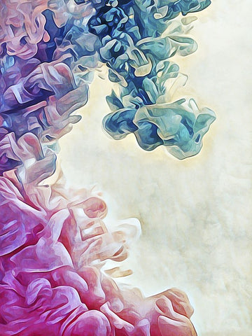 Cotton Candy Clouded Water II White Modern Wood Framed Art Print with Double Matting by Aldridge, Ashley