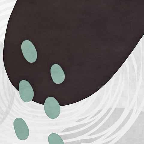 Shapes n Lines Abstract  II White Modern Wood Framed Art Print with Double Matting by Aldridge, Ashley