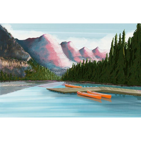 Canada I Black Modern Wood Framed Art Print with Double Matting by Arctic Frame