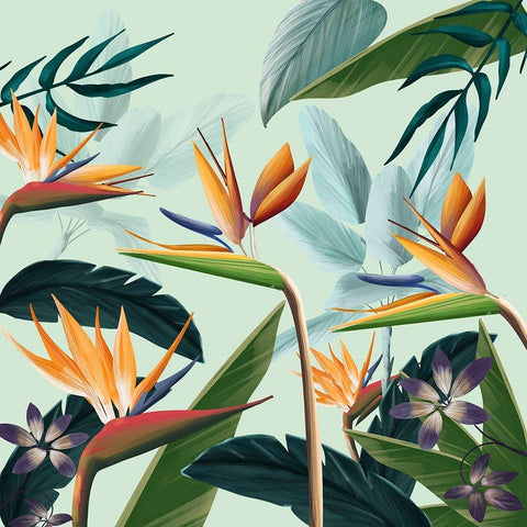 Tropical Flowers IV Black Modern Wood Framed Art Print by Arctic Frame