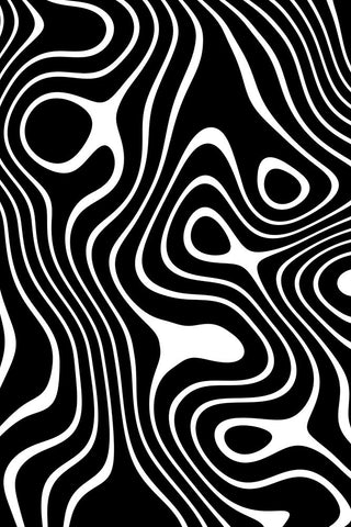 Retro Black And White I White Modern Wood Framed Art Print with Double Matting by Haase, Andrea