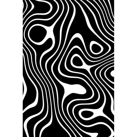Retro Black And White I Black Modern Wood Framed Art Print by Haase, Andrea