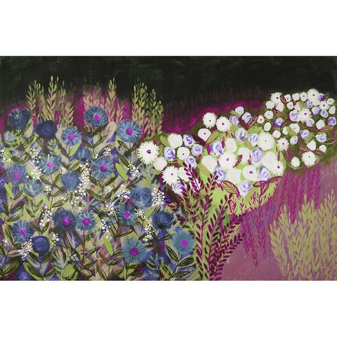 Midnight Landscape Dream II Black Modern Wood Framed Art Print with Double Matting by Hampe, Shelley