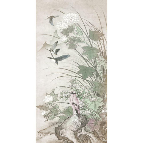 Chinoiserie Panel I Black Modern Wood Framed Art Print by Hunziker, Steve