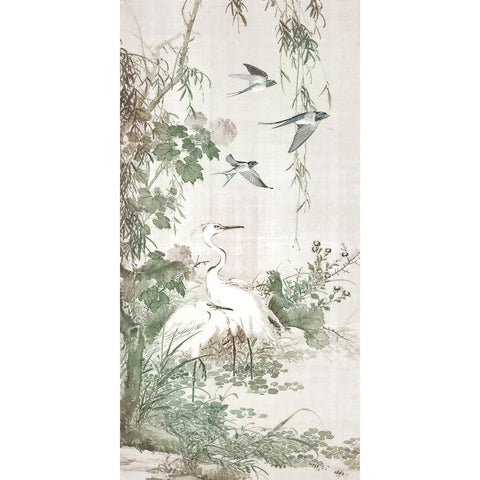 Chinoiserie Panel II White Modern Wood Framed Art Print by Hunziker, Steve