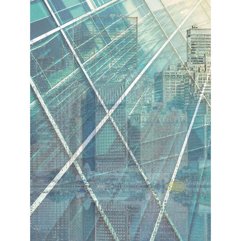 Cityworks III White Modern Wood Framed Art Print by Hunziker, Steve