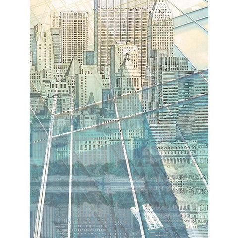 Cityworks IV Black Modern Wood Framed Art Print with Double Matting by Hunziker, Steve