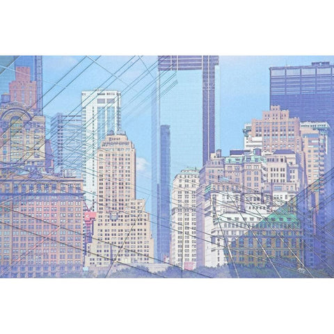 Cityworks V White Modern Wood Framed Art Print by Hunziker, Steve